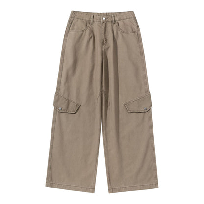 Women's cargo culotte with high waist, wide leg and flap pockets
