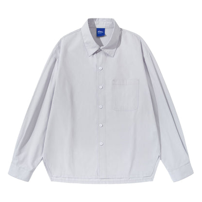 Women Oversize Boxy Shirt Blouse made of a lightweight cotton blend with chest pocket EVA-US
