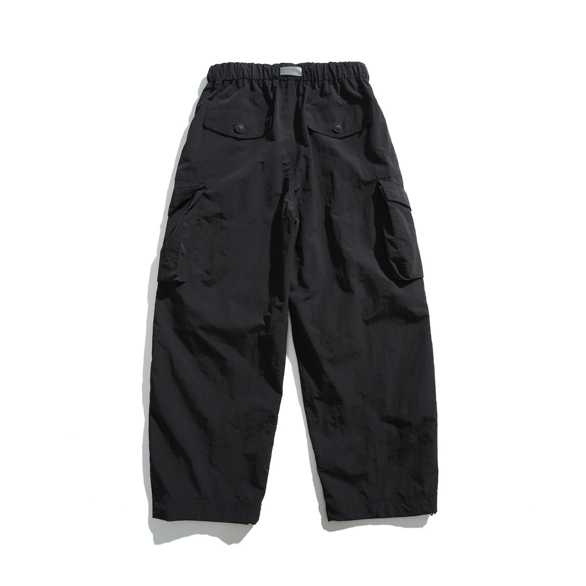 Men's cargo pants in utility style with elastic waistband and integrated belt EVA-US