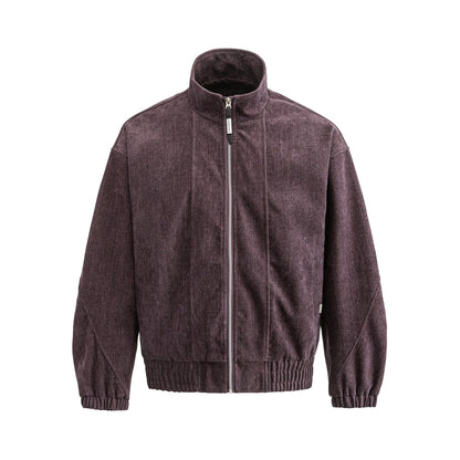 Unisex Boxy Bomber Jacket made of structured denim look with high standing collar EVA-US