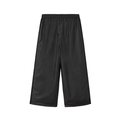 Unisex Loose Technical Nylon Training Pants with Elastic Drawstring and Side Inserts EVA-US