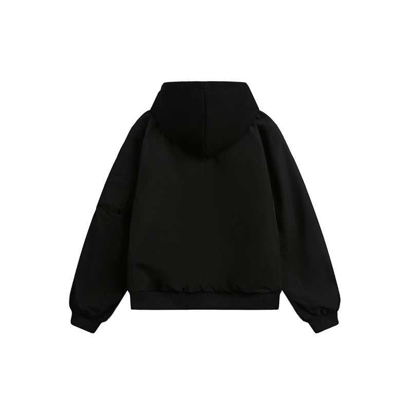 Unisex Layer Hooded Jacket with Integrated Inner Vest and Multifunctional Pockets EVA-US