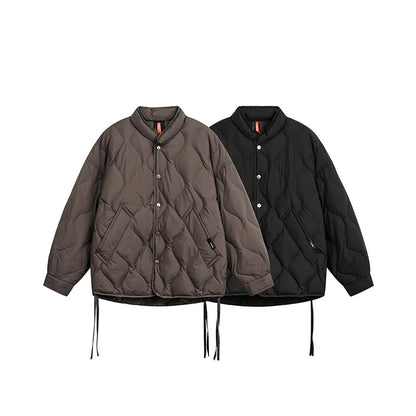Men's Short Quilted Oversized Insulation Jacket with Diamond Quilting EVA-US