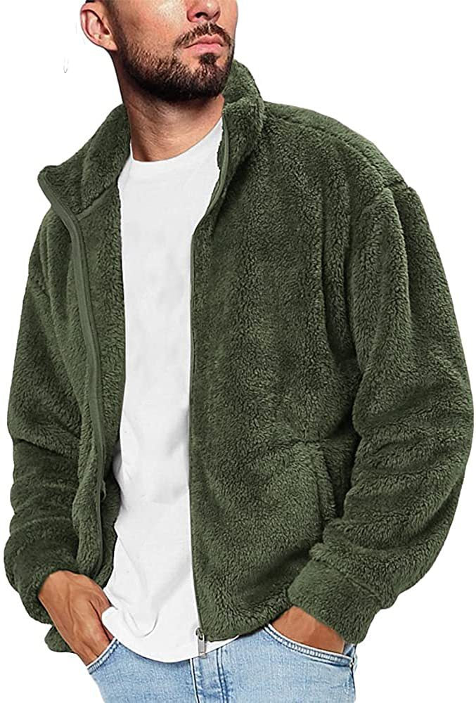 Men's fleece jacket with soft inner lining and practical pockets EVA-US