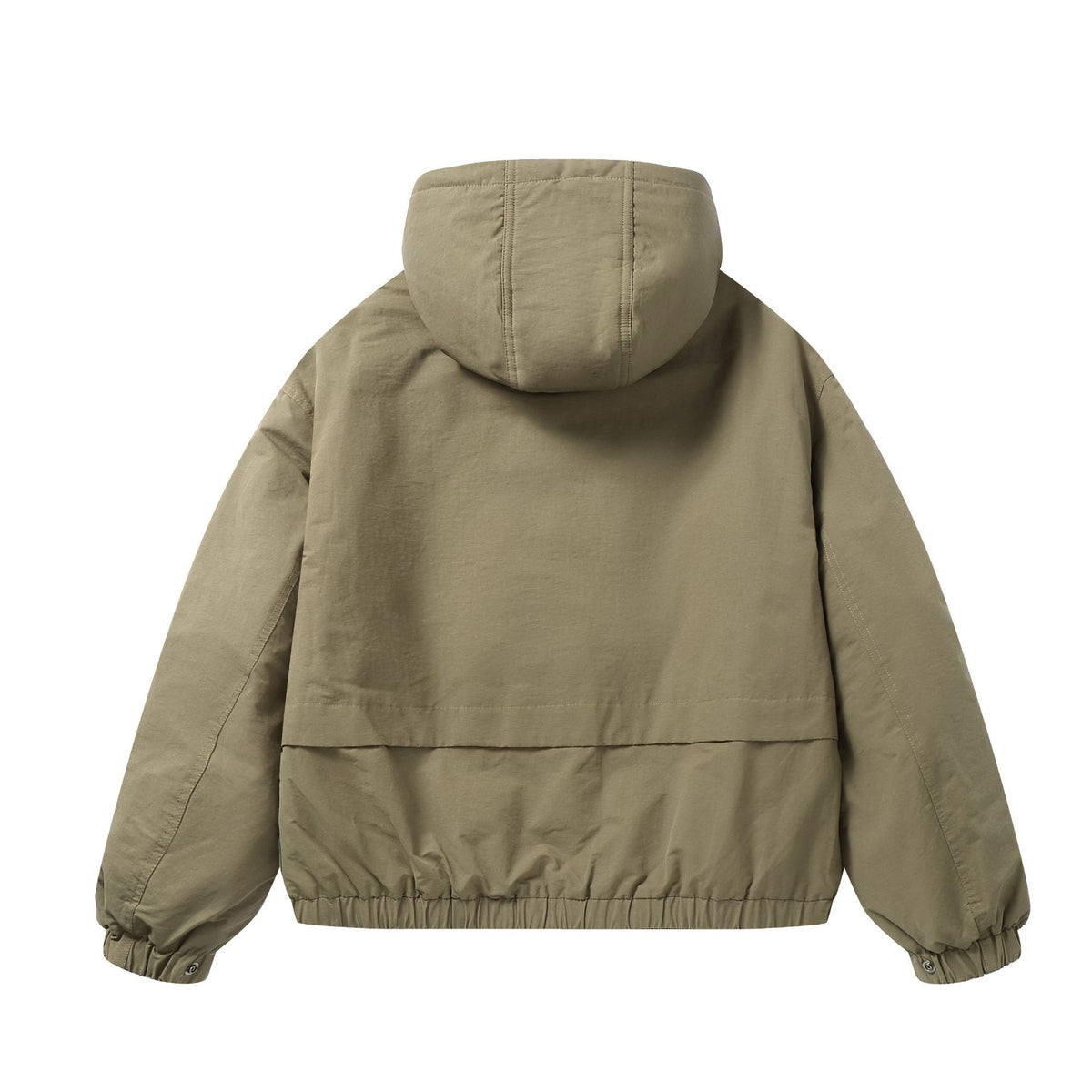 Men's technical hooded parka with water-repellent zippers, kangaroo pockets, and drawstring EVA-US
