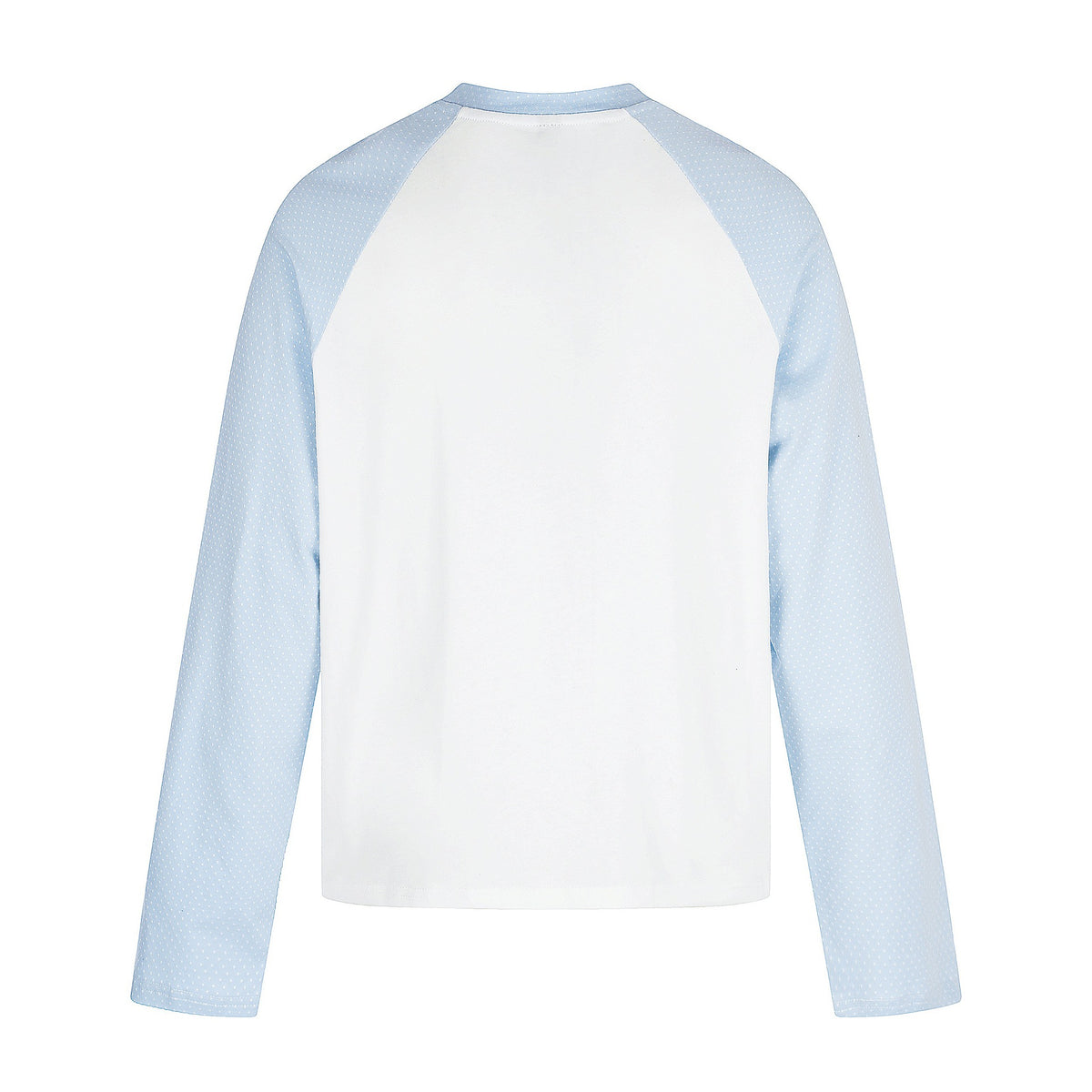 Women's long sleeve shirt with raglan sleeves, decorative bow print and soft cotton blend EVA-US