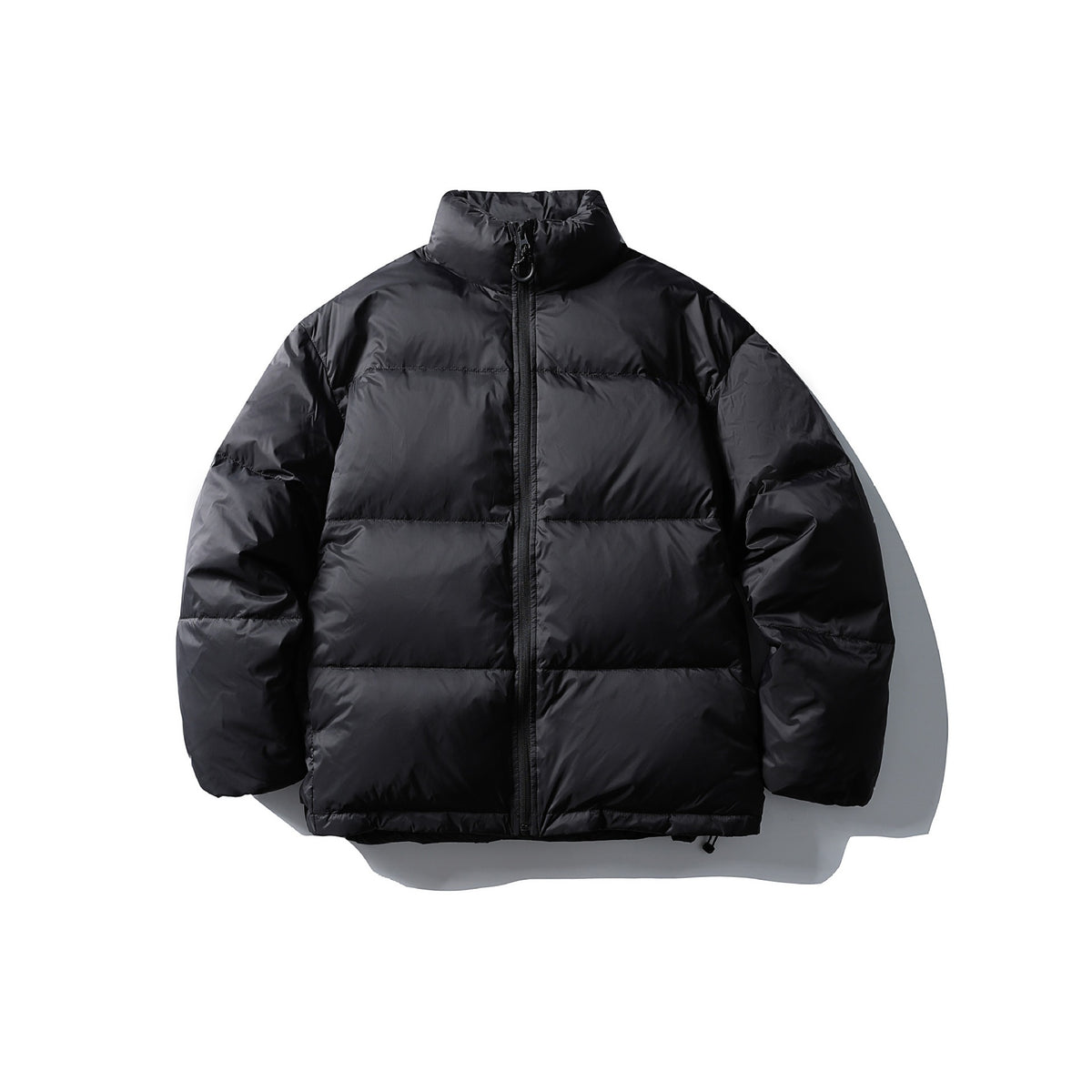 Unisex Boxy-padded short jacket with high stand-up collar and water-repellent shell EVA-US