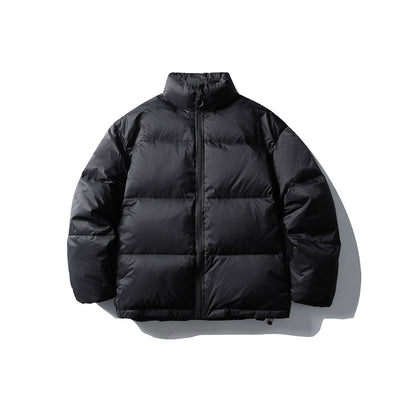 Unisex Boxy-padded short jacket with high stand-up collar and water-repellent shell EVA-US