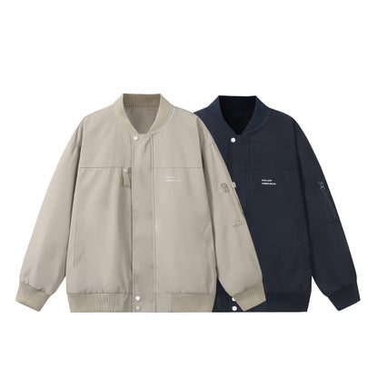 Unisex Short-cut padded bomber jacket with zippered sleeve pocket and ribbed cuffs EVA-US