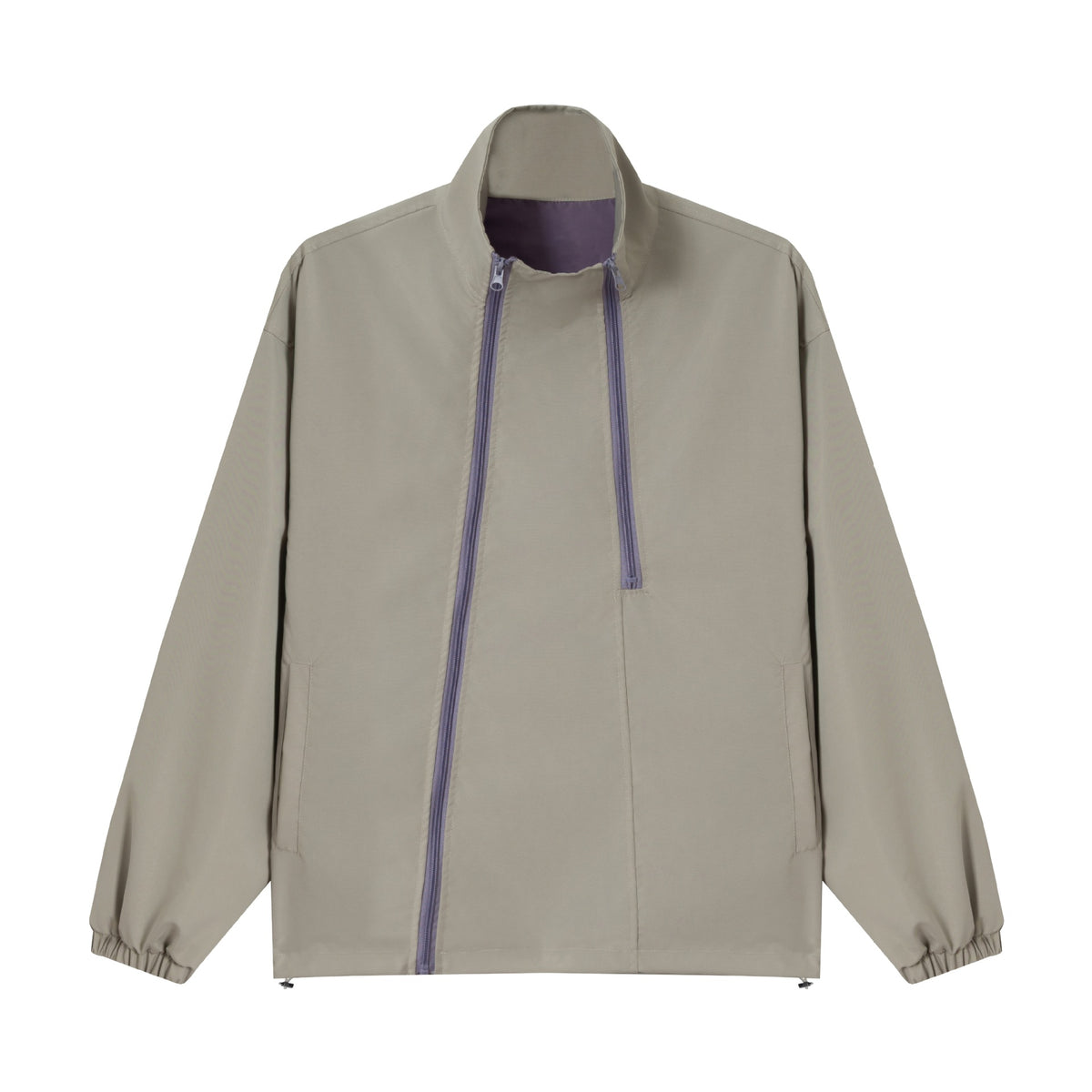 Unisex Loose-fitting functional jacket with double zipper, high stand-up collar, and accessory set EVA-US