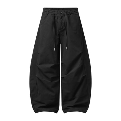 Women's Wide Cargo Bermuda with Drawstring Waist and Patch Pockets EVA-US
