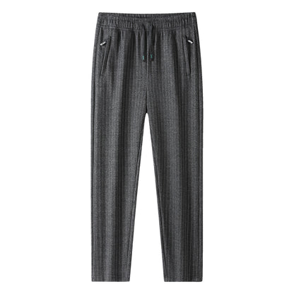 Men's slim-fit joggers with pinstripes and elastic waistband EVA-US