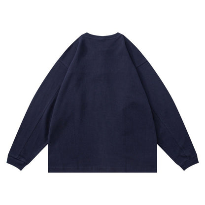 Unisex Structured Henley Long Sleeve with Waffle Texture, Half Placket and Drop Shoulder EVA-US