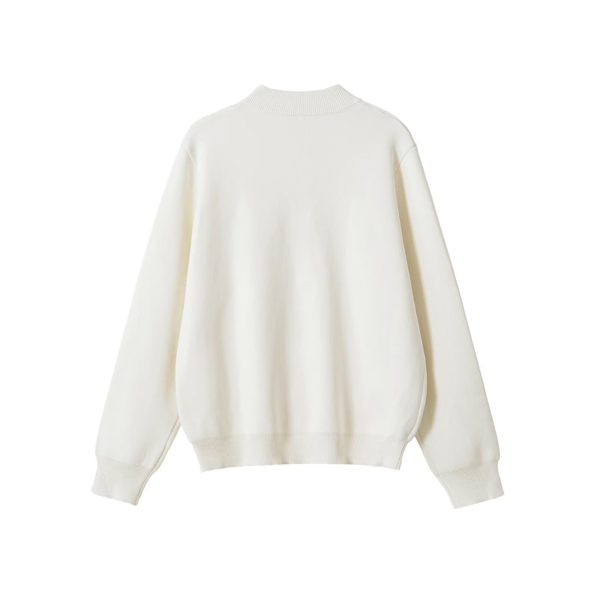 Women's loose-fitting bomber-style cardigan with button placket and ribbed cuffs EVA-US