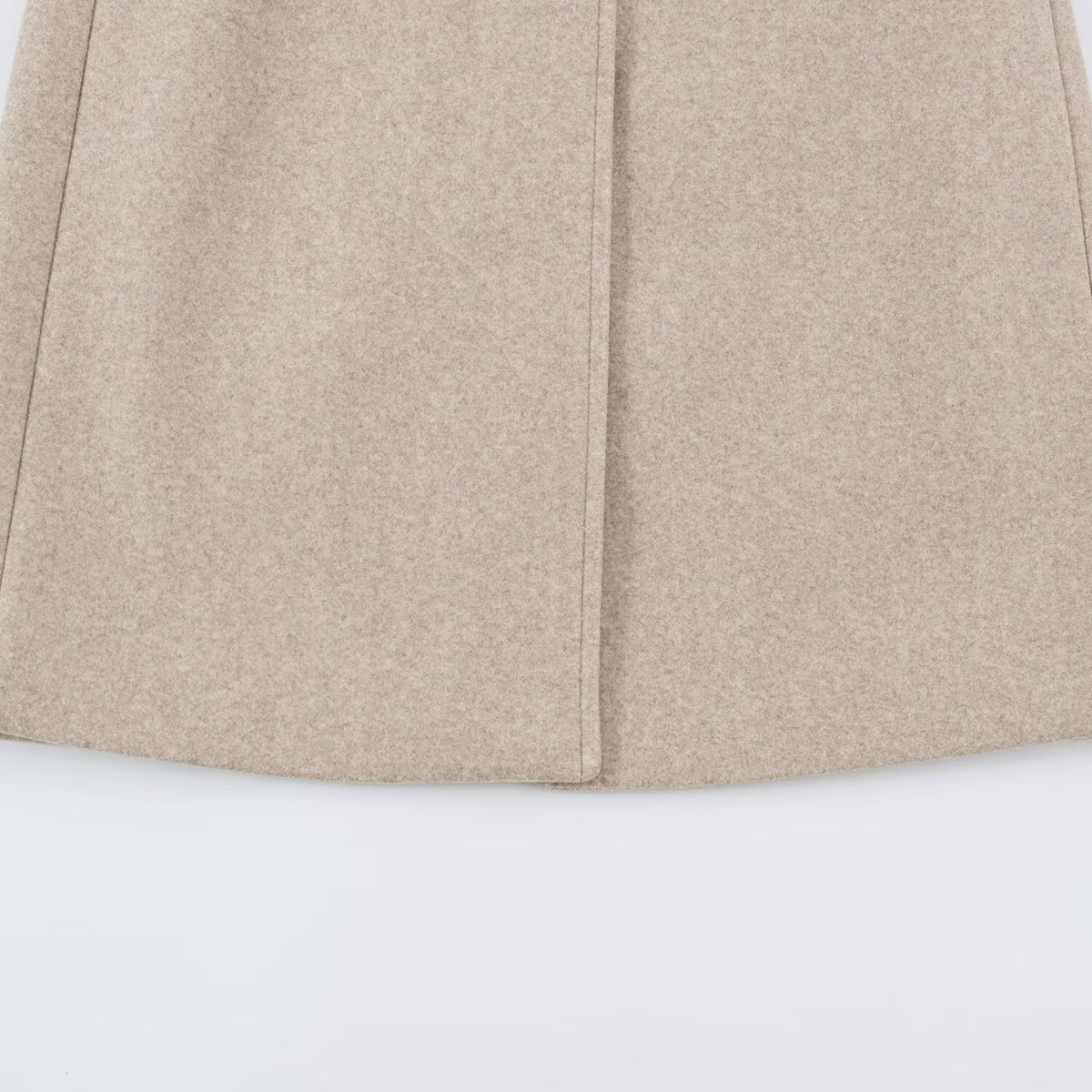 Women's Tailored Wool Look Coat with Notched Lapels and Welt Pockets EVA-US