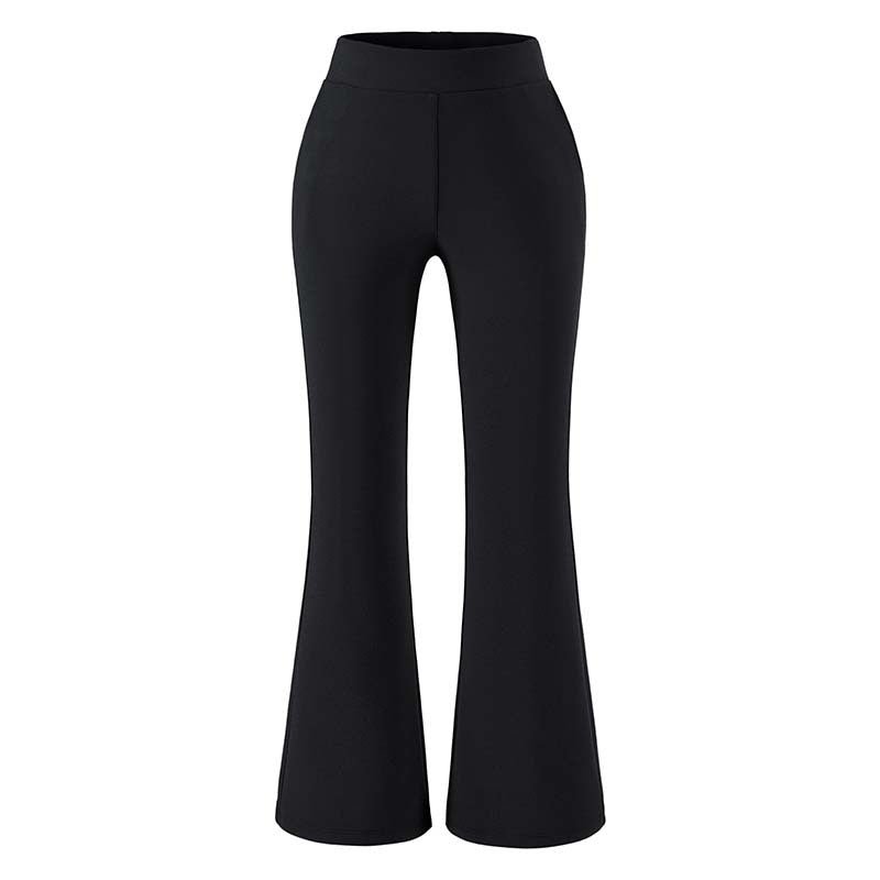 Women's High-Waisted Stretch Flared Pants with Wide Hem EVA-US