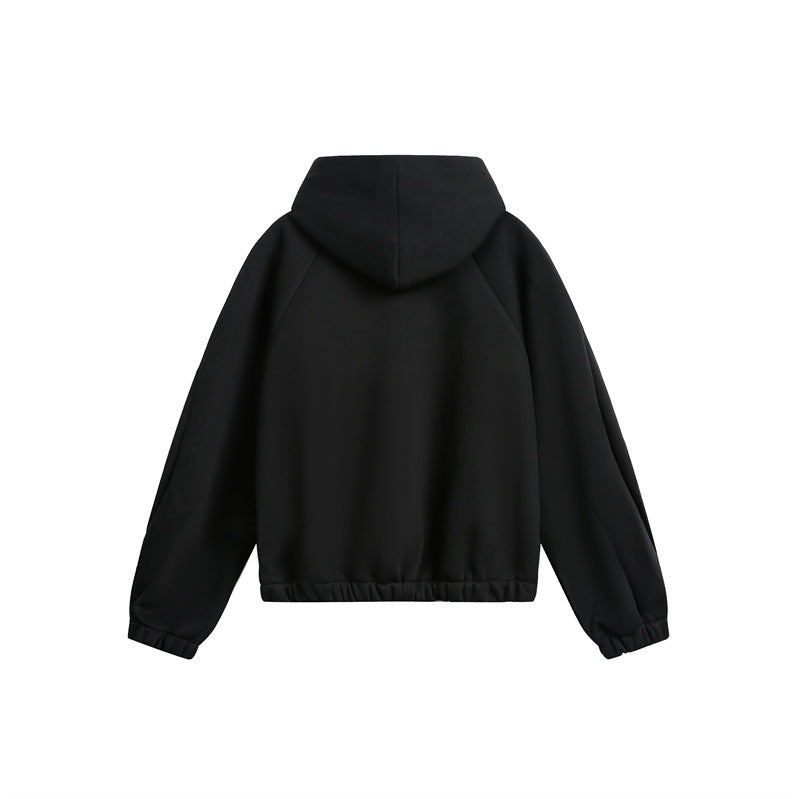 Unisex Lightly padded hooded zip jacket in boxy cut EVA-US