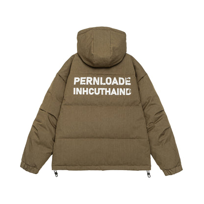 Men's Padded Winter Parka with Hood and Multi-Pockets EVA-US