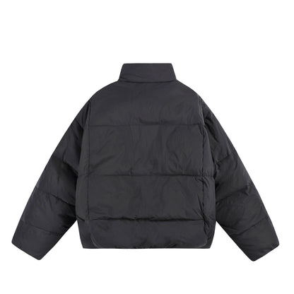 Ladies Oversized Padded Jacket with High Plush Collar and Wind Protection Placket EVA-US
