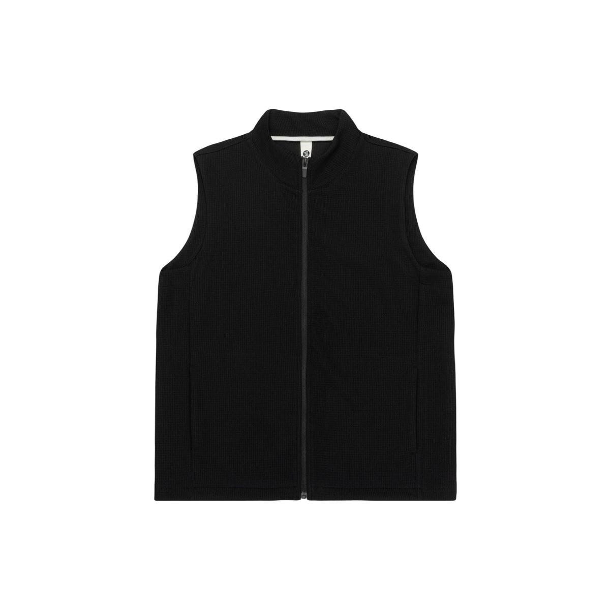 Women Sleeveless Knit Vest with Stand-Up Collar and Full-Length Zipper EVA-US