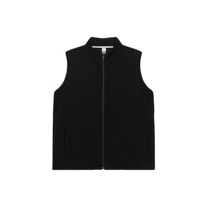 Women Sleeveless Knit Vest with Stand-Up Collar and Full-Length Zipper EVA-US