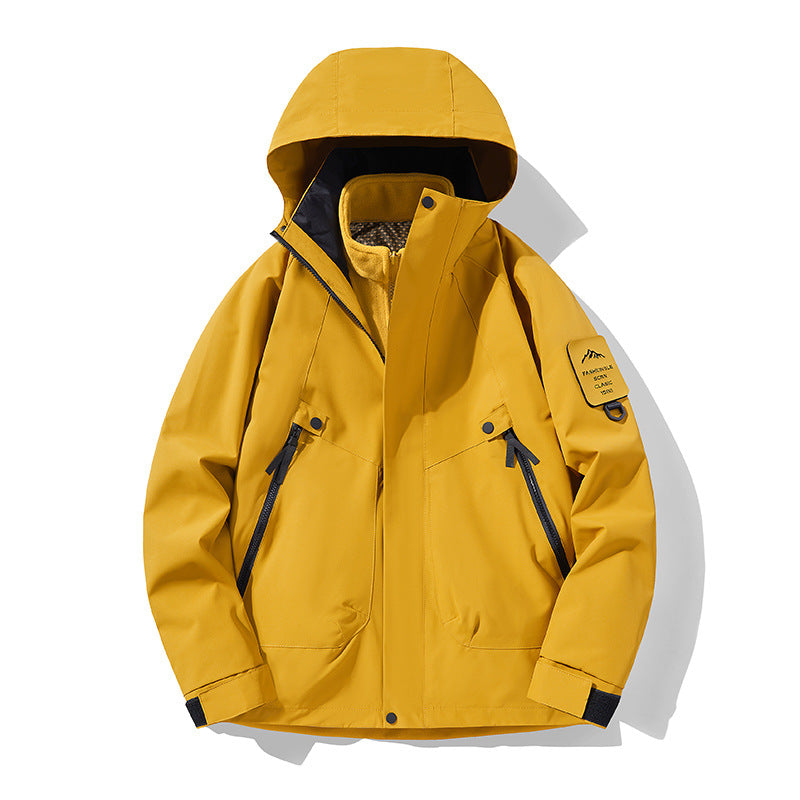 Unisex Waterproof, Breathable Hardshell Outdoor Jacket with Hood EVA-US
