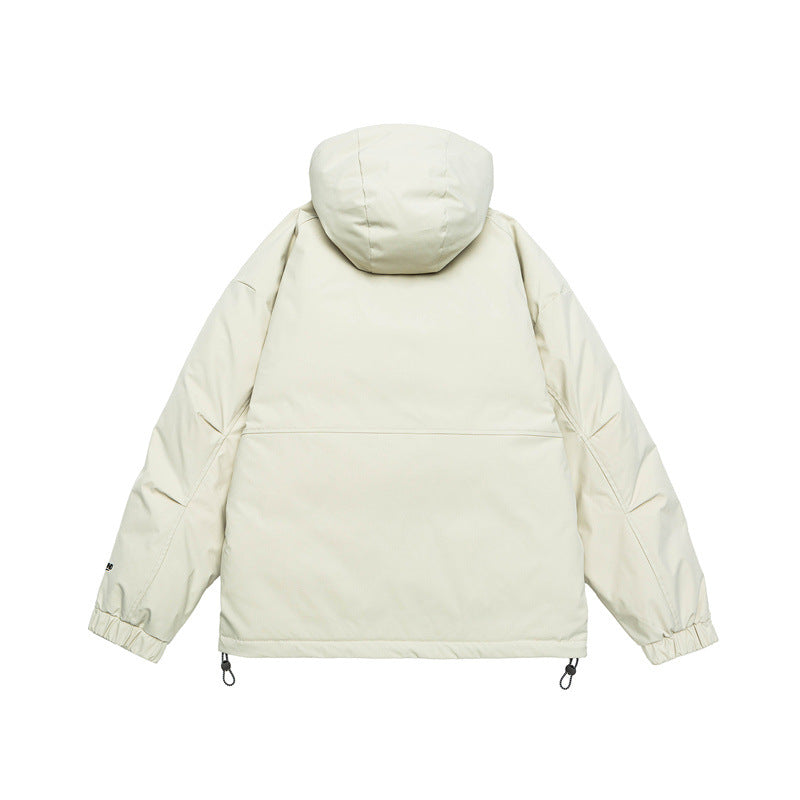 Unisex Technical Padded Parka Jacket with Hood and Zip Chest Pockets EVA-US