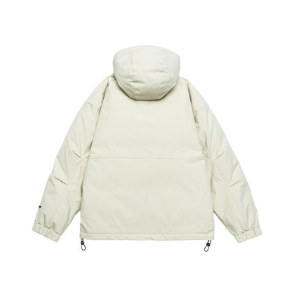 Unisex Technical Padded Parka Jacket with Hood and Zip Chest Pockets EVA-US