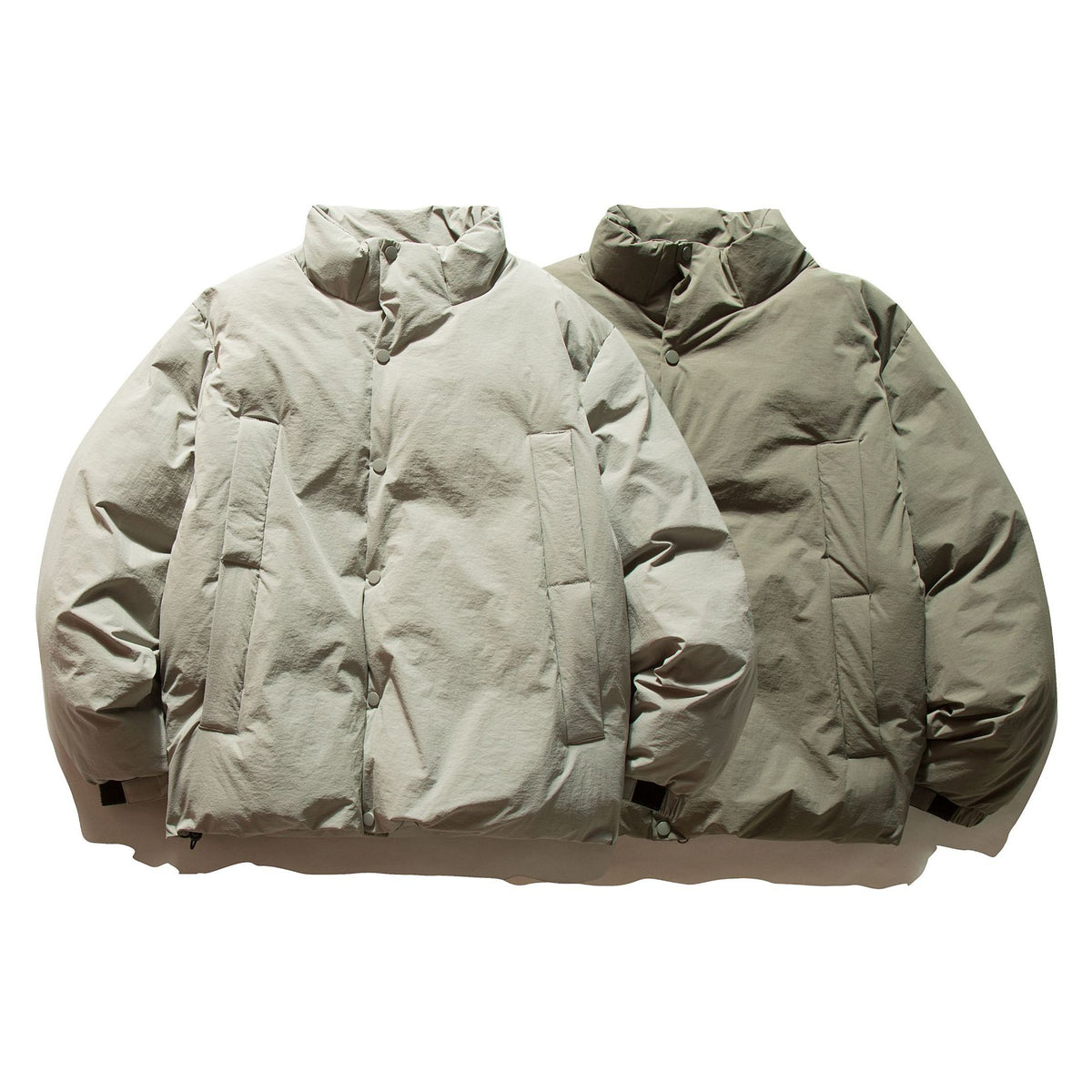 Unisex Boxy-insulated short jacket with padded filling and high stand-up collar EVA-US