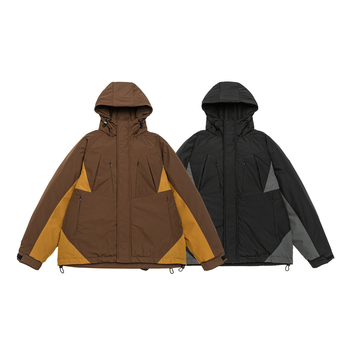 Men's Waterproof Padded Parka with Adjustable Hood and Multiple Pockets EVA-US