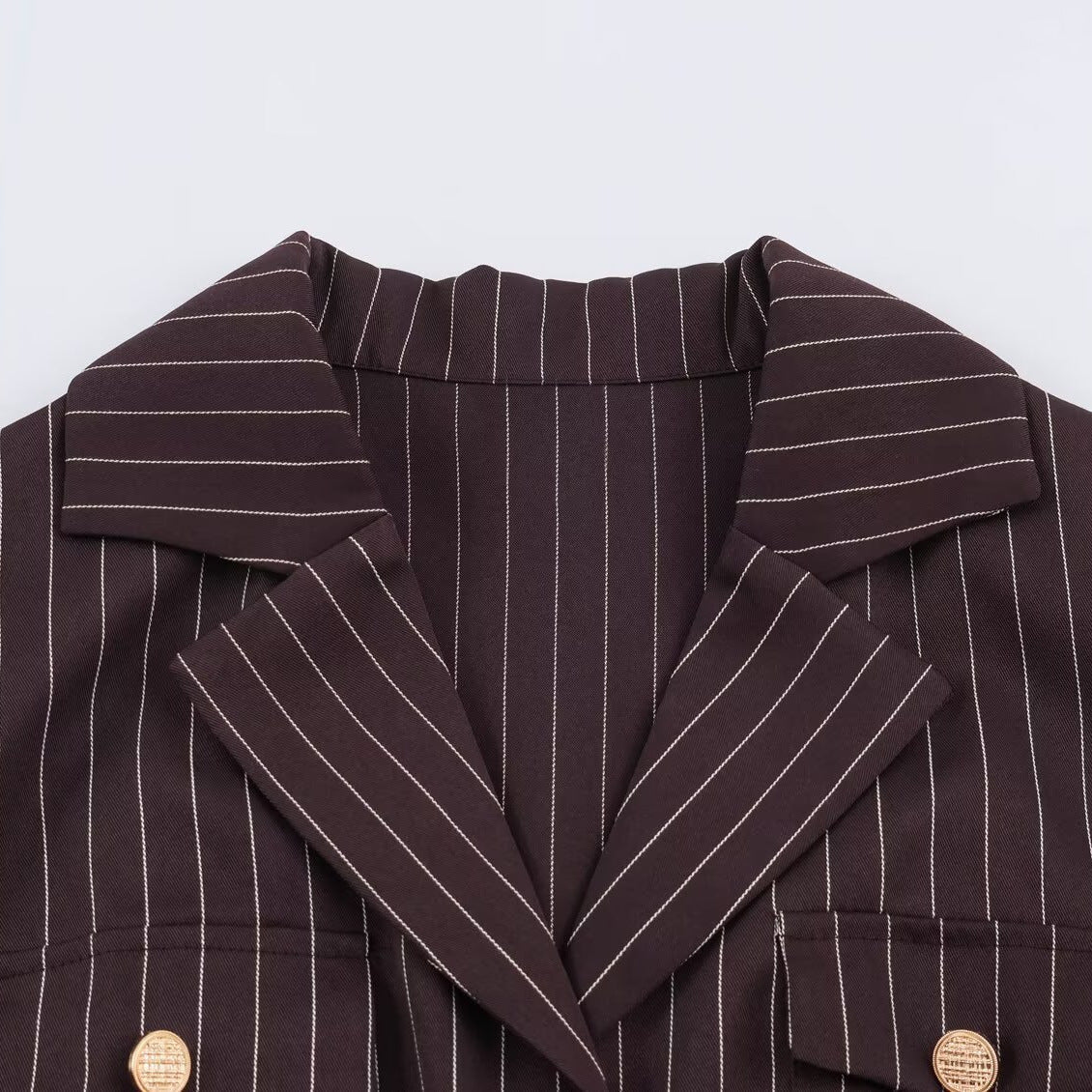 Women’s shirt dress in pinstripe look with waist belt EVA-US