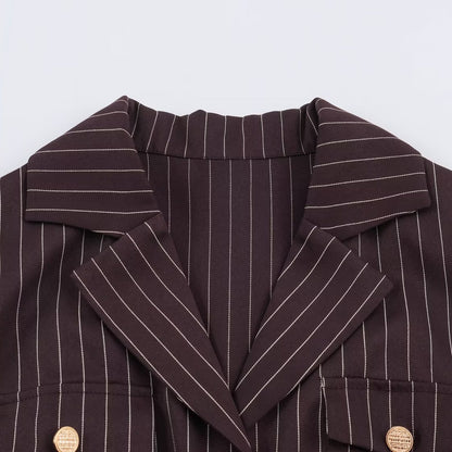 Women’s shirt dress in pinstripe look with waist belt EVA-US