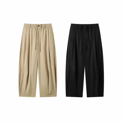 Women's wide culotte pants with elastic waistband and drawstring EVA-US