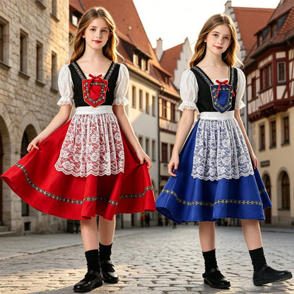 Girl Dirndl Costume with Lace Insert EVA-US