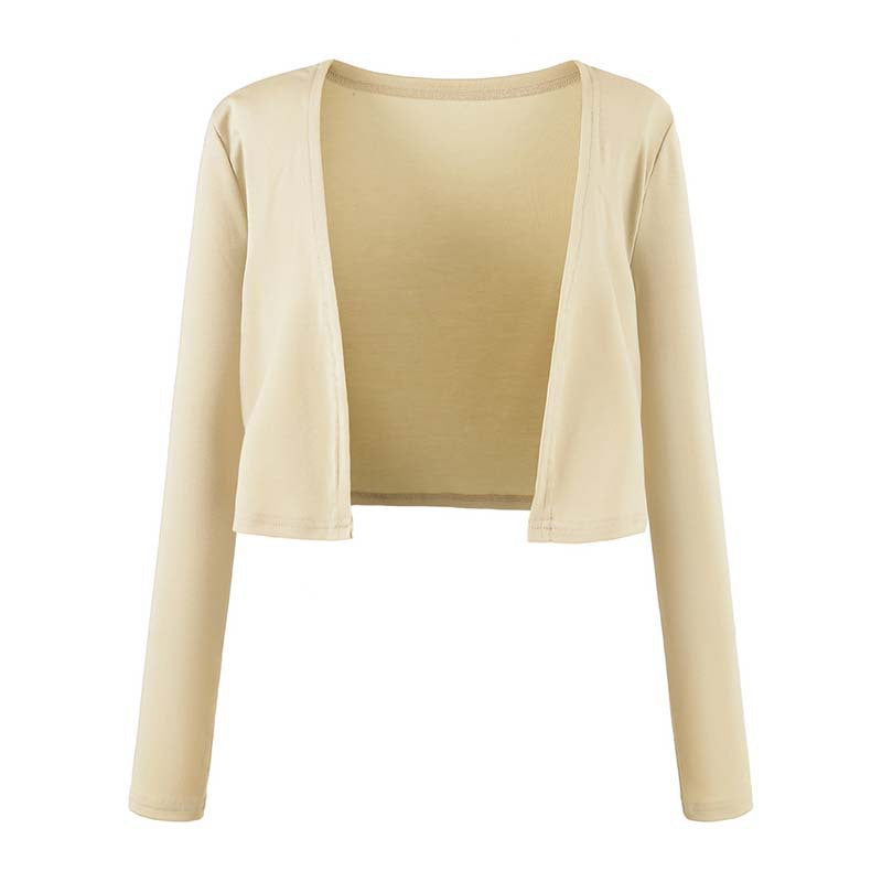 Ladies two-piece business knit set with turtleneck top, bolero, and pencil skirt EVA-US