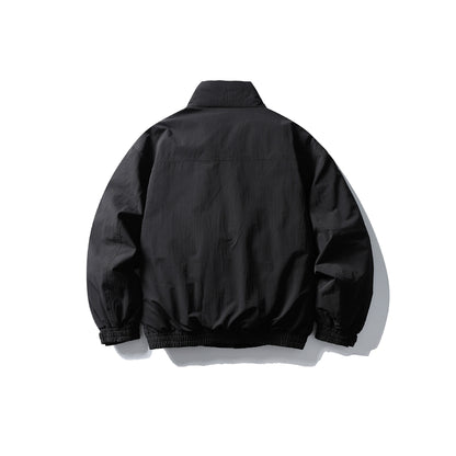 Men's Boxy Thermal Field Jacket with High Stand Collar and Flap Pockets EVA-US