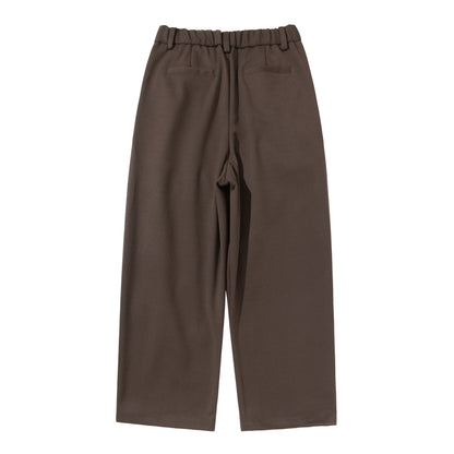 Women's High-Waisted Culotte Pants with Pleats and Elastic Back EVA-US