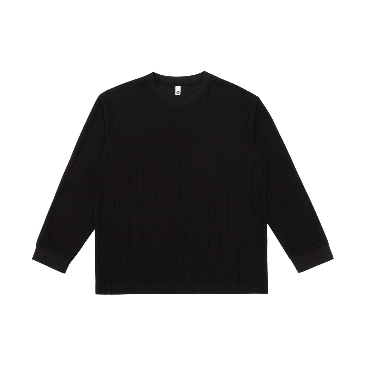 Unisex Premium-Long Sleeve Shirt made of textured jersey with reinforced round neckline EVA-US