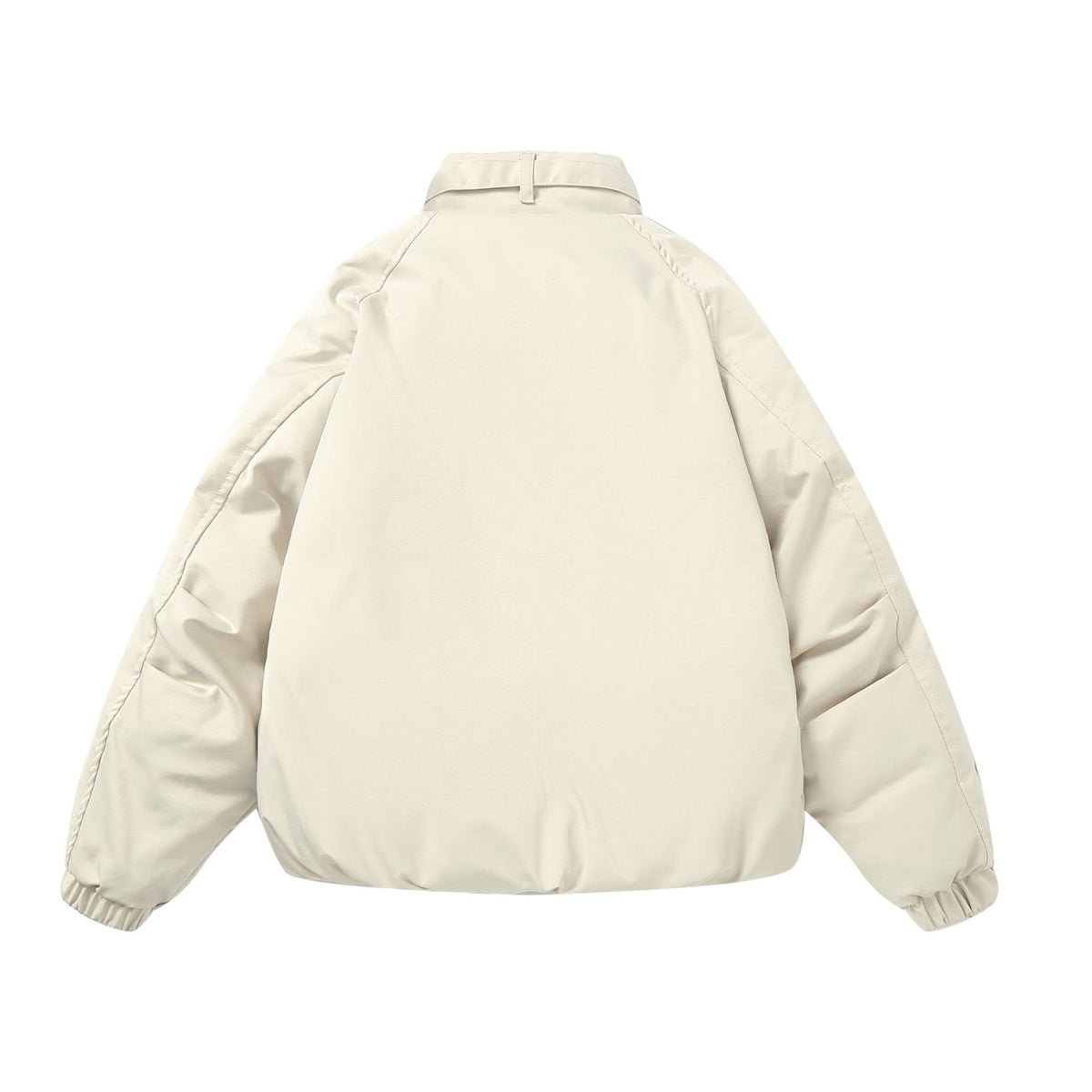 Women Quilted Boxy Bomber with high-collar buckle and diagonal zip pockets EVA-US