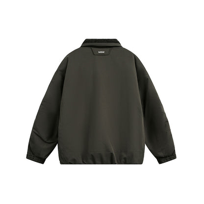 Men's Oversize Quilted Jacket with High Collar and Teddy Lining EVA-US