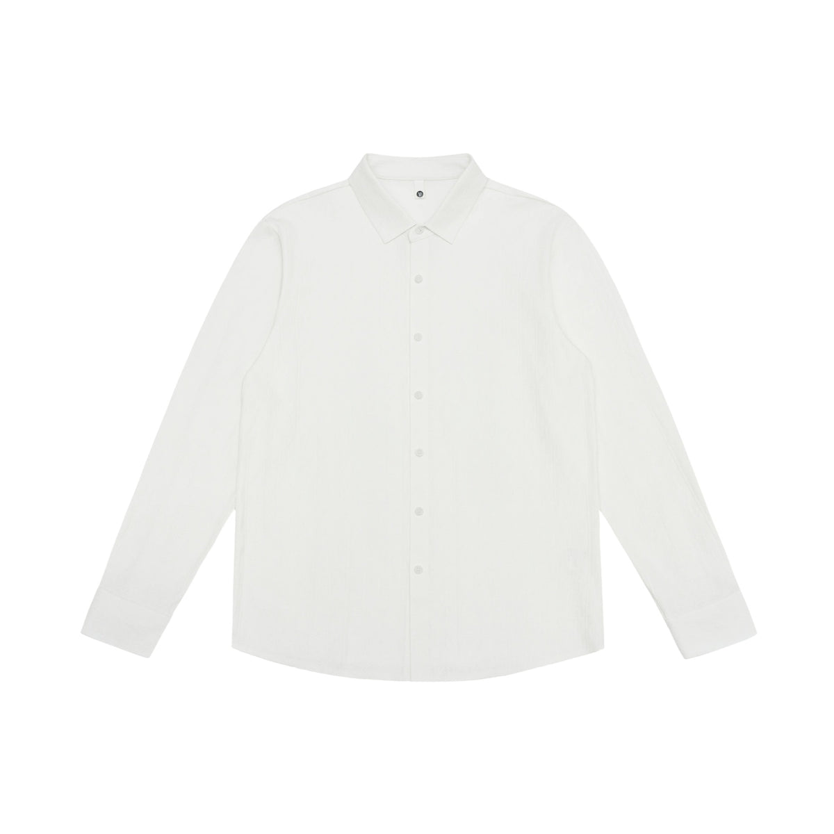 Men's fine cotton twill shirt jacket style with a Kent collar and rounded hem EVA-US