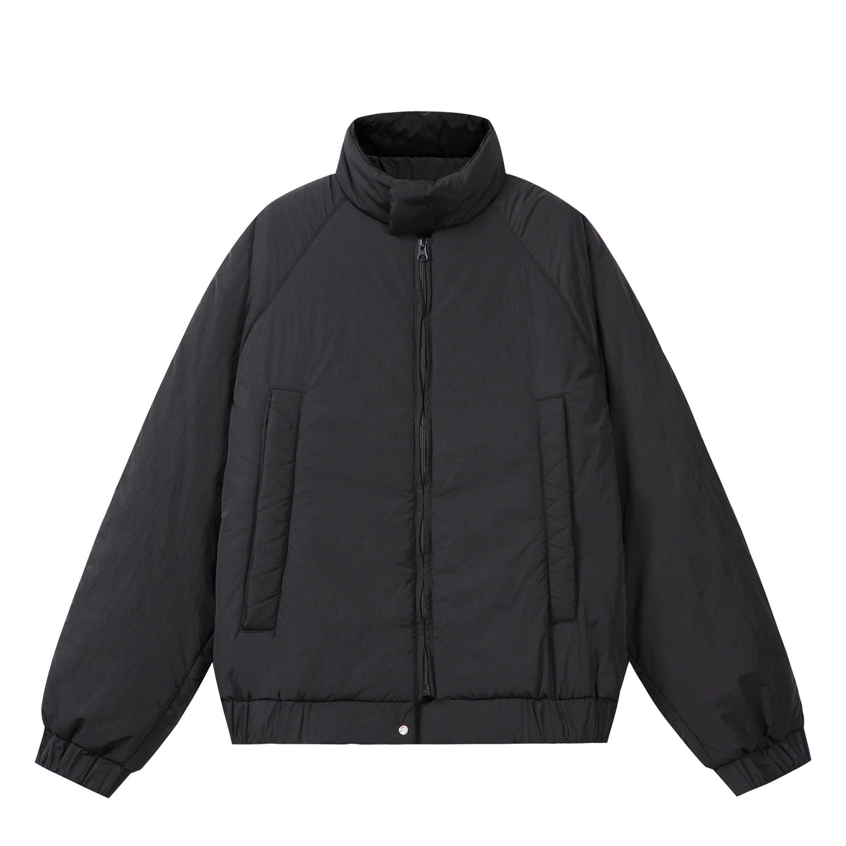 Unisex Boxy-padded Short Jacket with voluminous Funnel Collar EVA-US