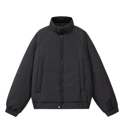 Unisex Boxy-padded Short Jacket with voluminous Funnel Collar EVA-US
