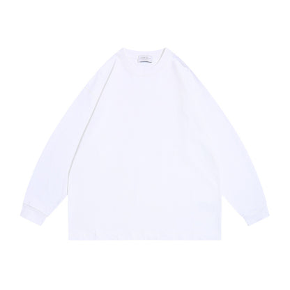 Unisex Oversize-Longsleeve Shirt made of heavy cotton blend with round neckline and ribbed cuffs EVA-US