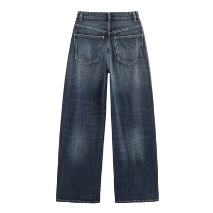 Women's jeans with high waist and wide leg EVA-US