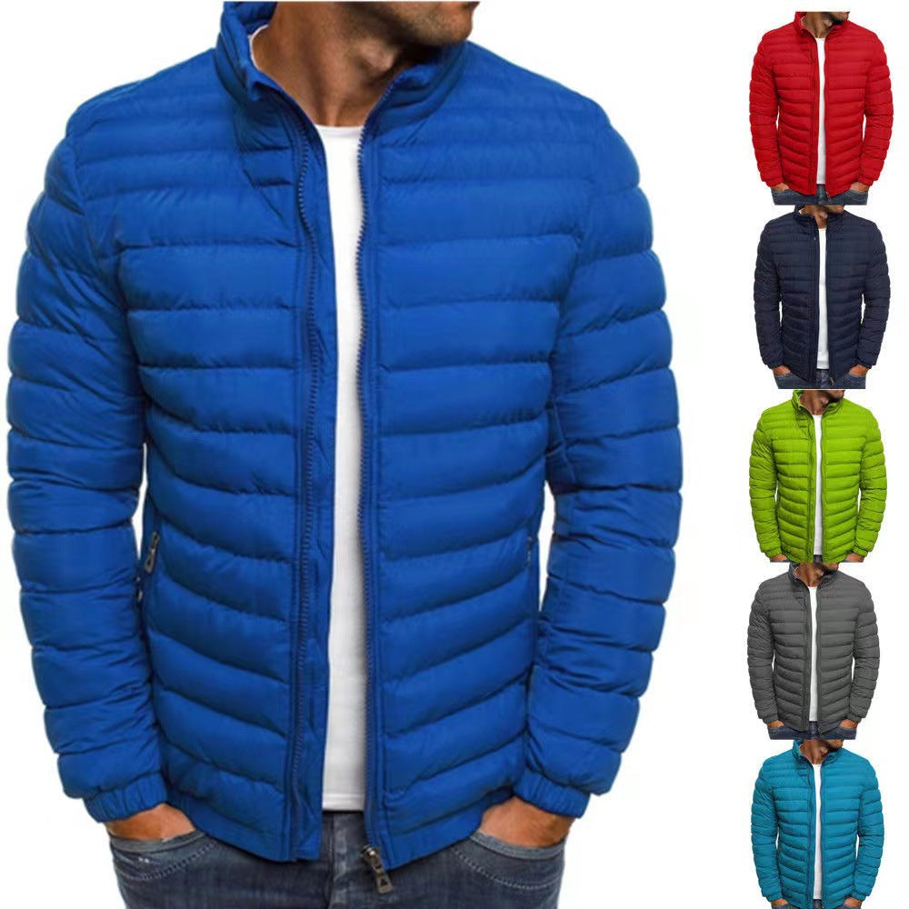 Men's lightweight quilted jacket with high collar and optimal insulation EVA-US