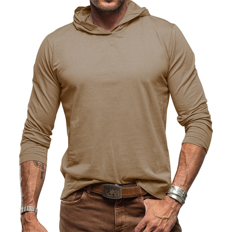 EVA-US | Hooded Sweater Slim Fit Long Sleeve Light Cotton Knit Minimalist Style