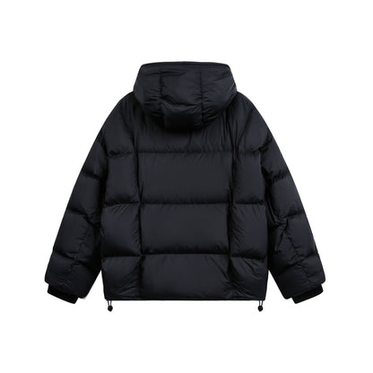 Women Short Padded Hooded Jacket with Drawstring and Zipper EVA-US