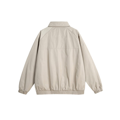 Unisex Boxy Transitional Blouson with Stand Collar and Elastic Hem EVA-US