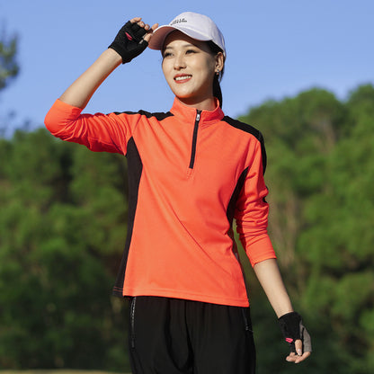 Women's Sports Long Sleeve with Half Zip and Breathable Inserts EVA-US